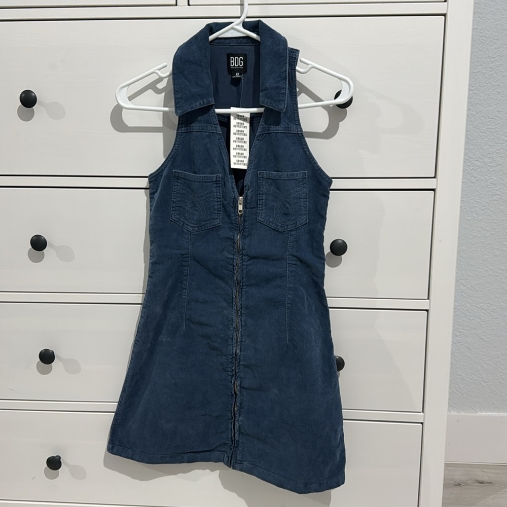 Urban Outfitters Denim Blue Corduroy Dress
